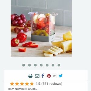 The Pampered Chef Clear and Gray Food Chopper Strawberry Slicer